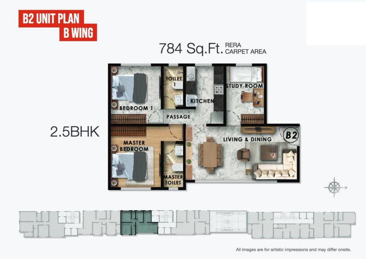 Verdent Boston Harbor Unit plan - 784 sq.ft.