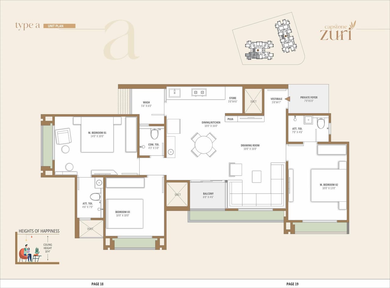 Capstone Zuri Unit plan - 1014 sq.ft.