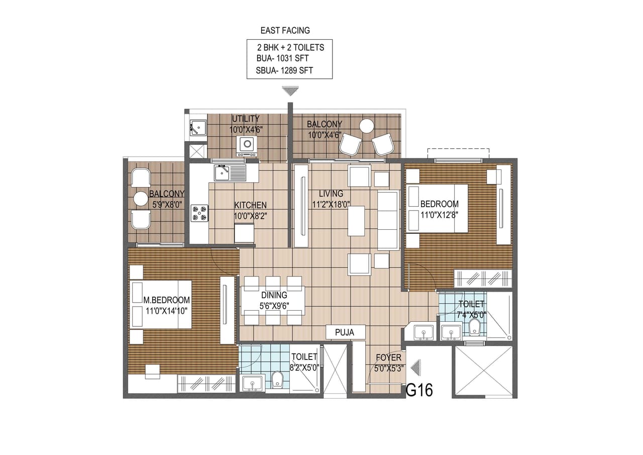 MSR RR Wishtales Unit plan - 822 sq.ft.