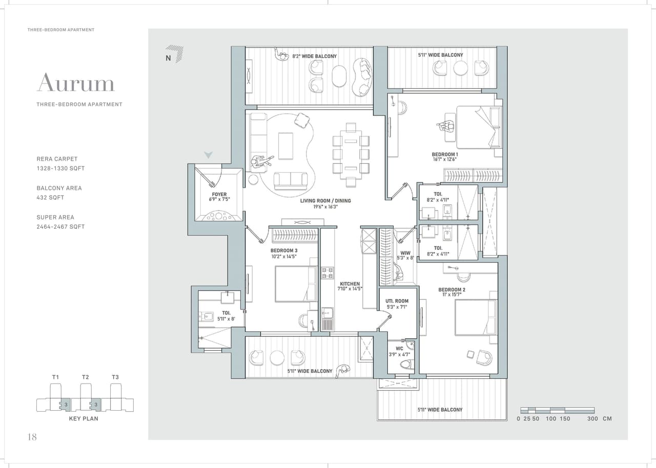 Indiabulls Estate and Club Unit plan - 1328 sq.ft.