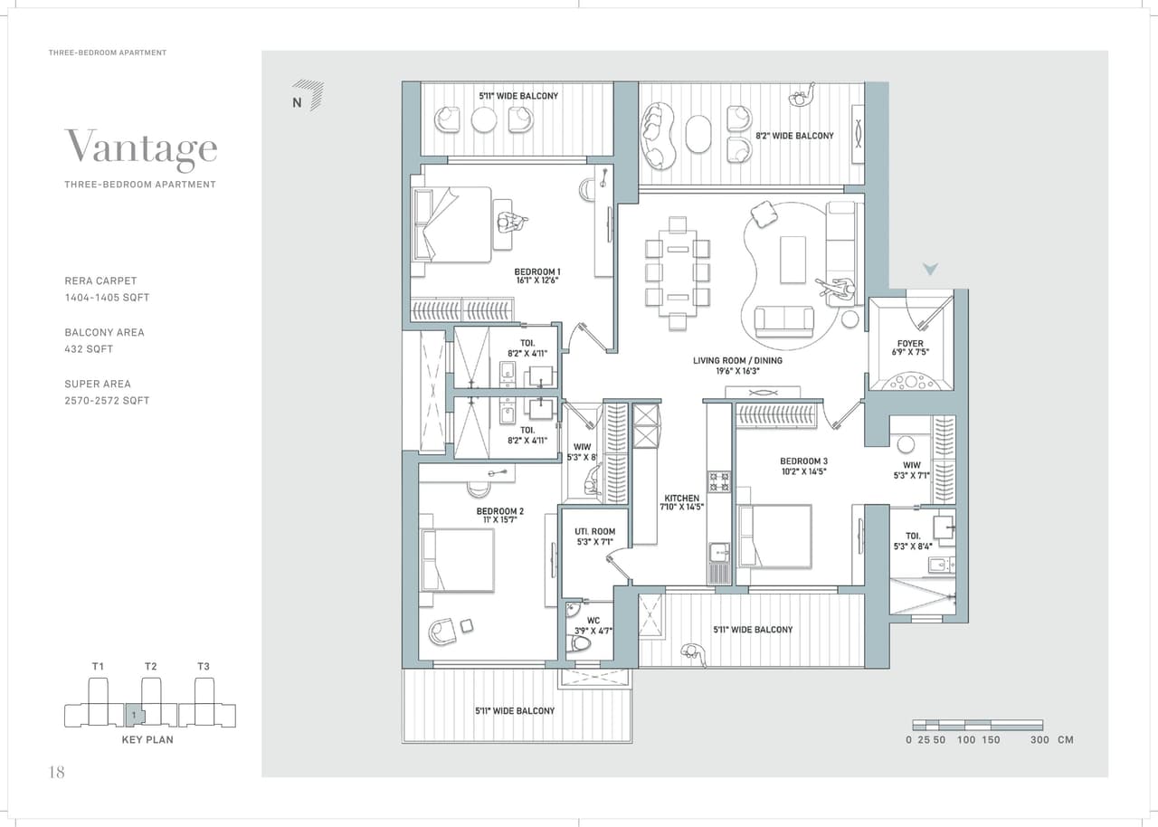 Indiabulls Estate and Club Unit plan - 1404 sq.ft.