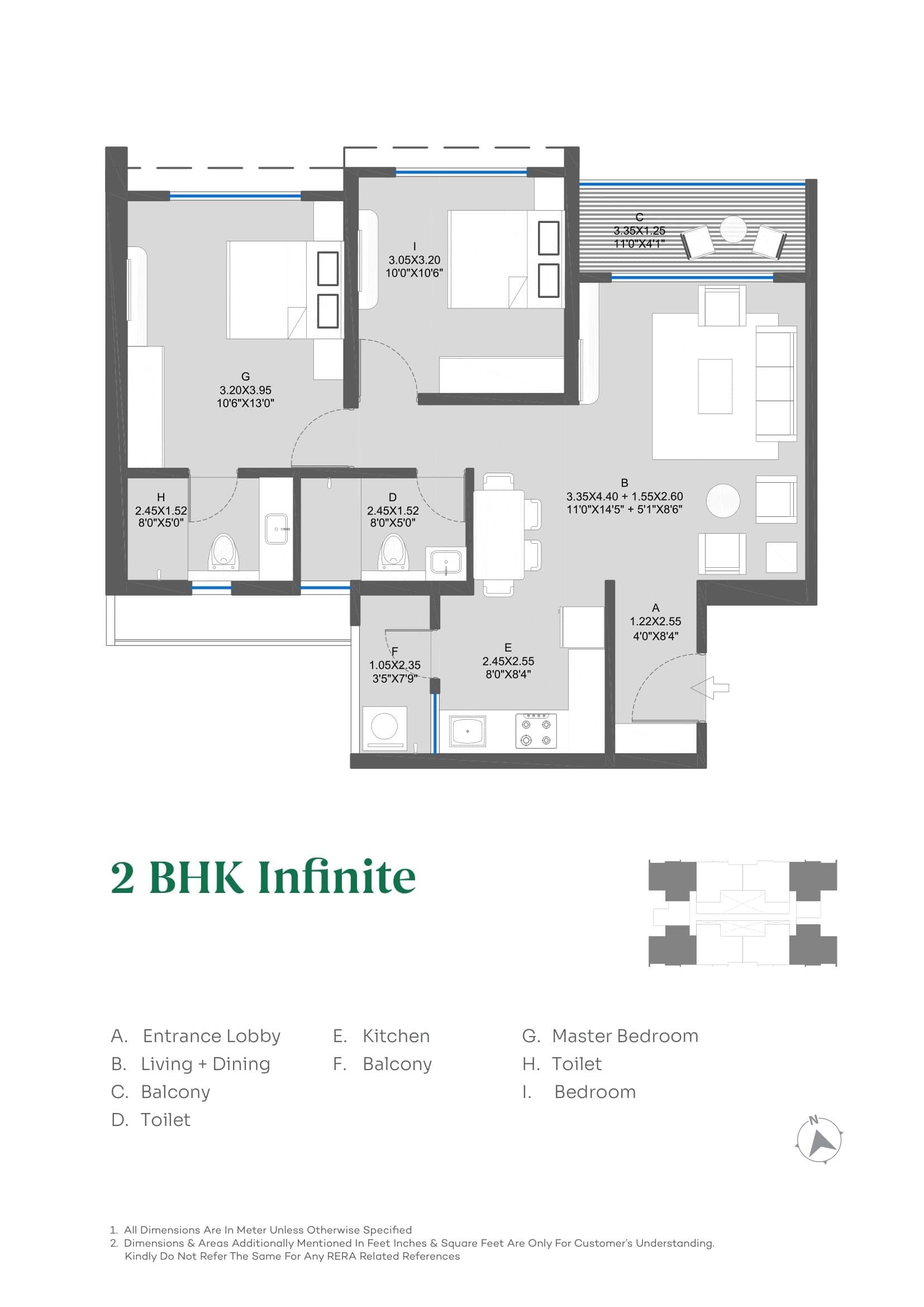 Unit plan - 763 sq.ft.