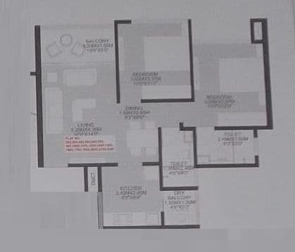 Sankla East World Unit plan - 703 sq.ft.