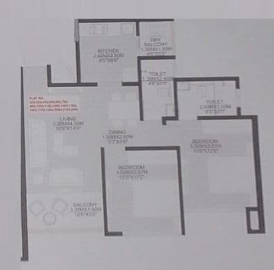 Unit plan - 711 sq.ft.