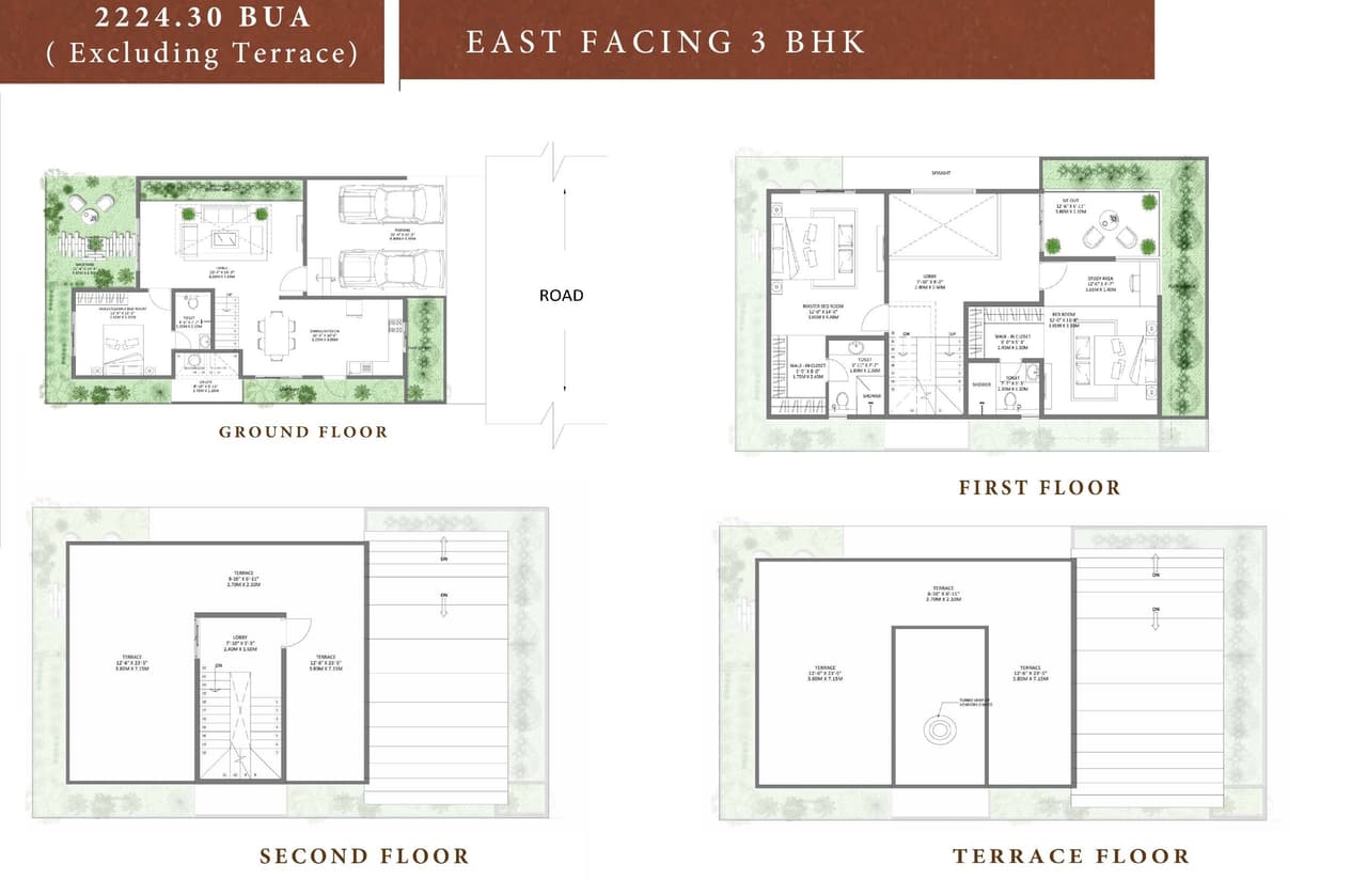 Natura Earth Villas Unit plan - 1500 sq.ft.