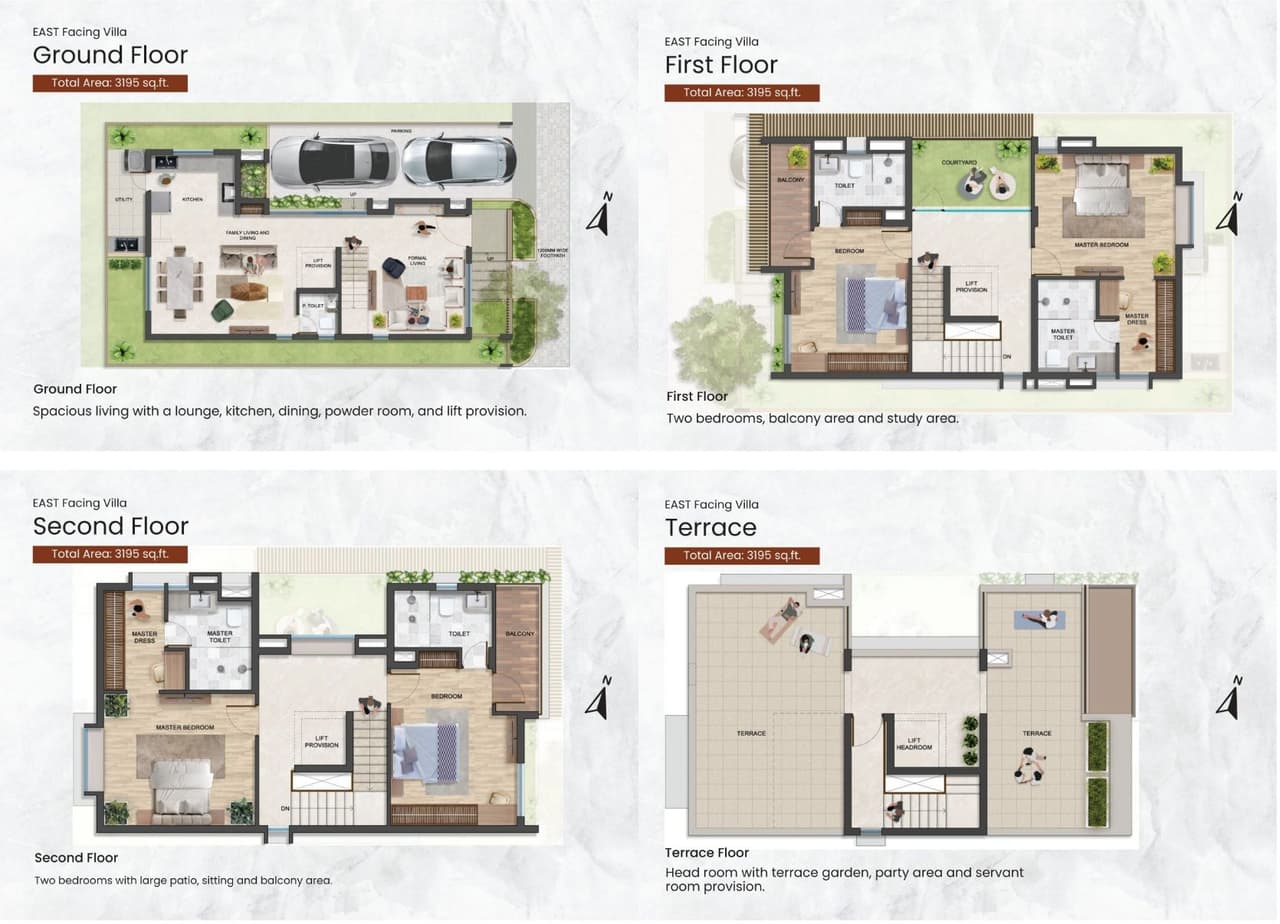 Ambience Signature One Unit plan - 1453 sq.ft.