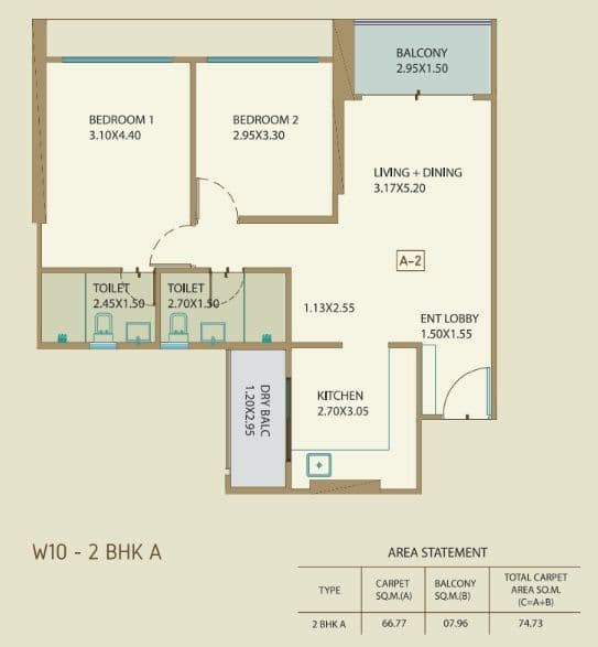 Unit plan - 804 sq.ft.