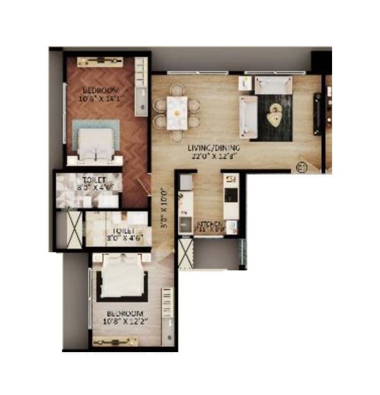 Unit plan - 770 sq.ft.