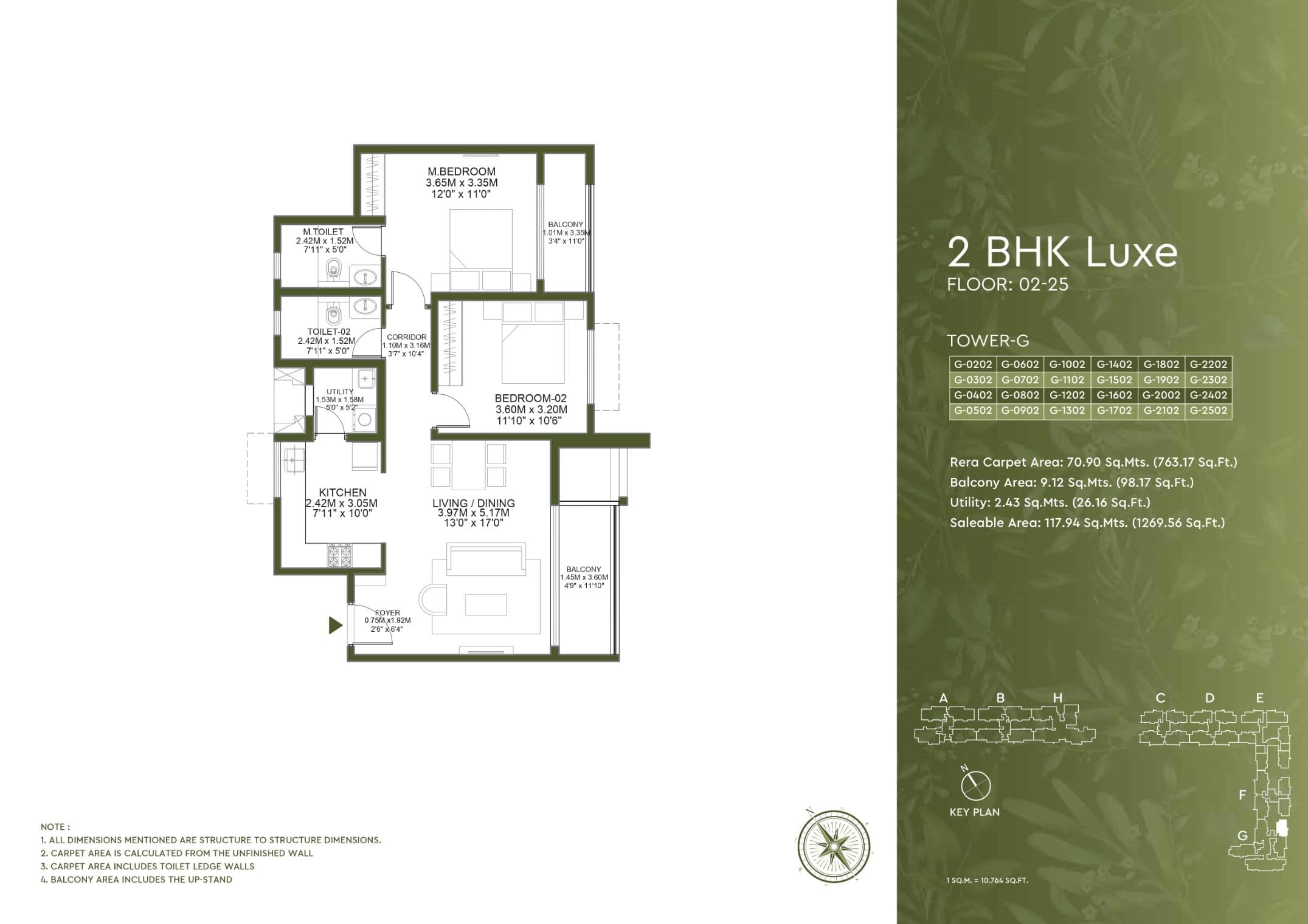 Unit plan - 763 sq.ft.