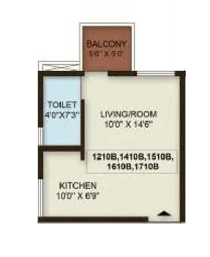 Prithvi Dink Unit plan - 233 sq.ft.