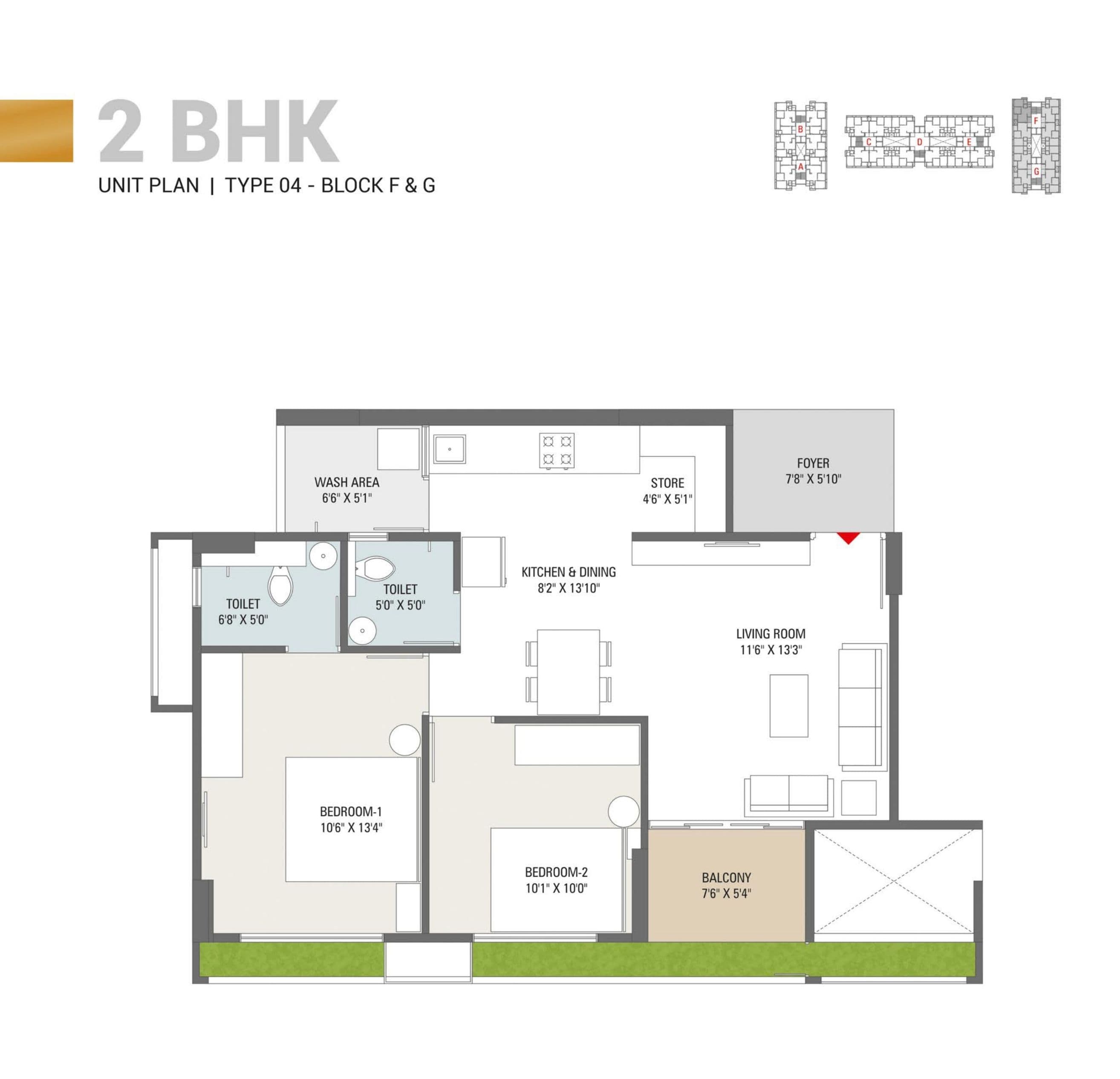 Unit plan - 826 sq.ft.