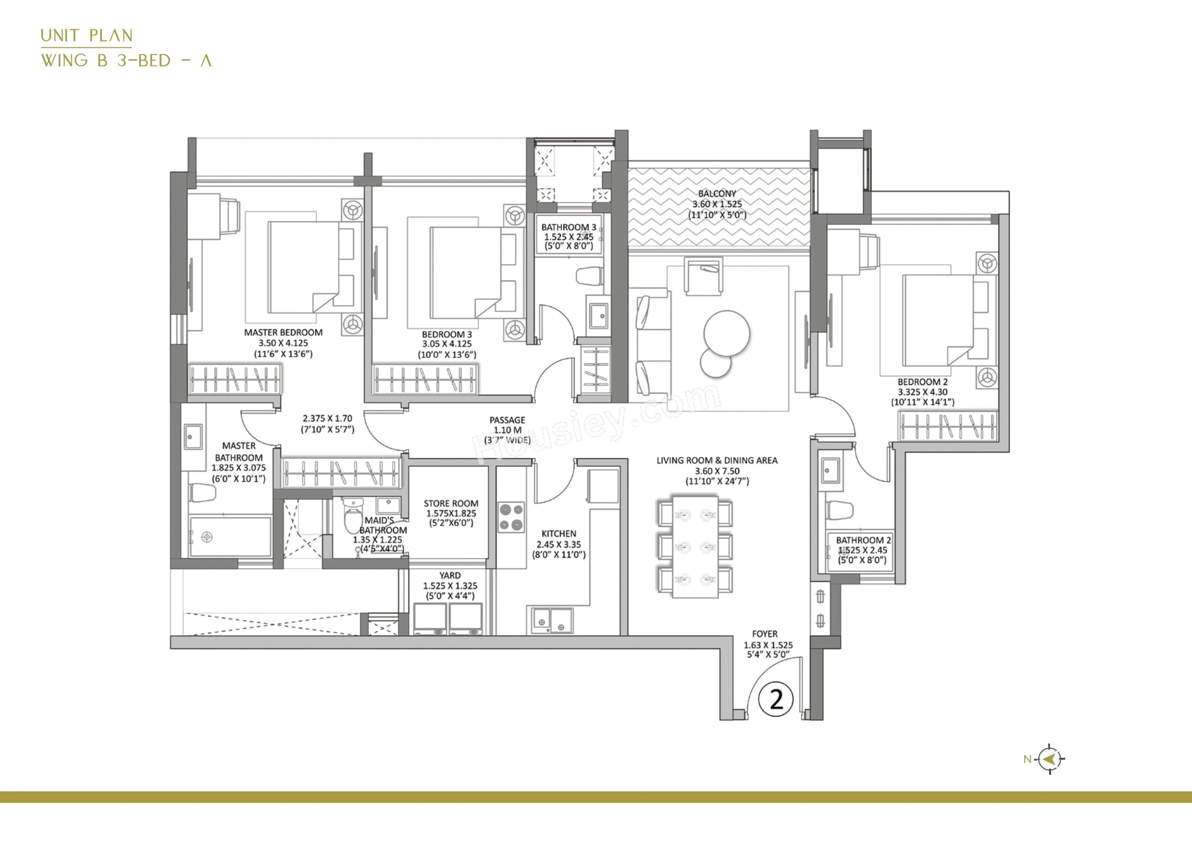 Unit plan - 1318 sq.ft.