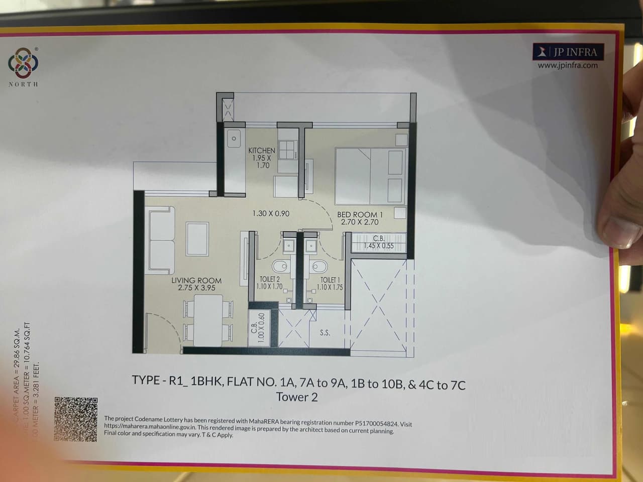JP North Imperial Greens Unit plan - 321 sq.ft.