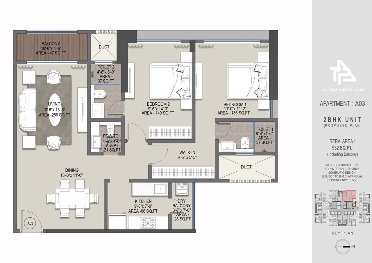 Sugee Empire Tower Unit plan - 933 sq.ft.
