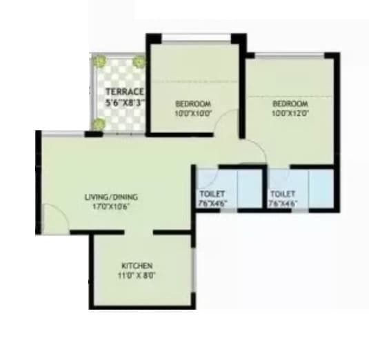 Rama Metro Life Optima Unit plan - 658 sq.ft.