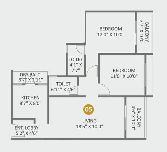 Unit plan - 776 sq.ft.