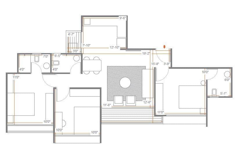 Skyi Star City Unit plan - 753 sq.ft.