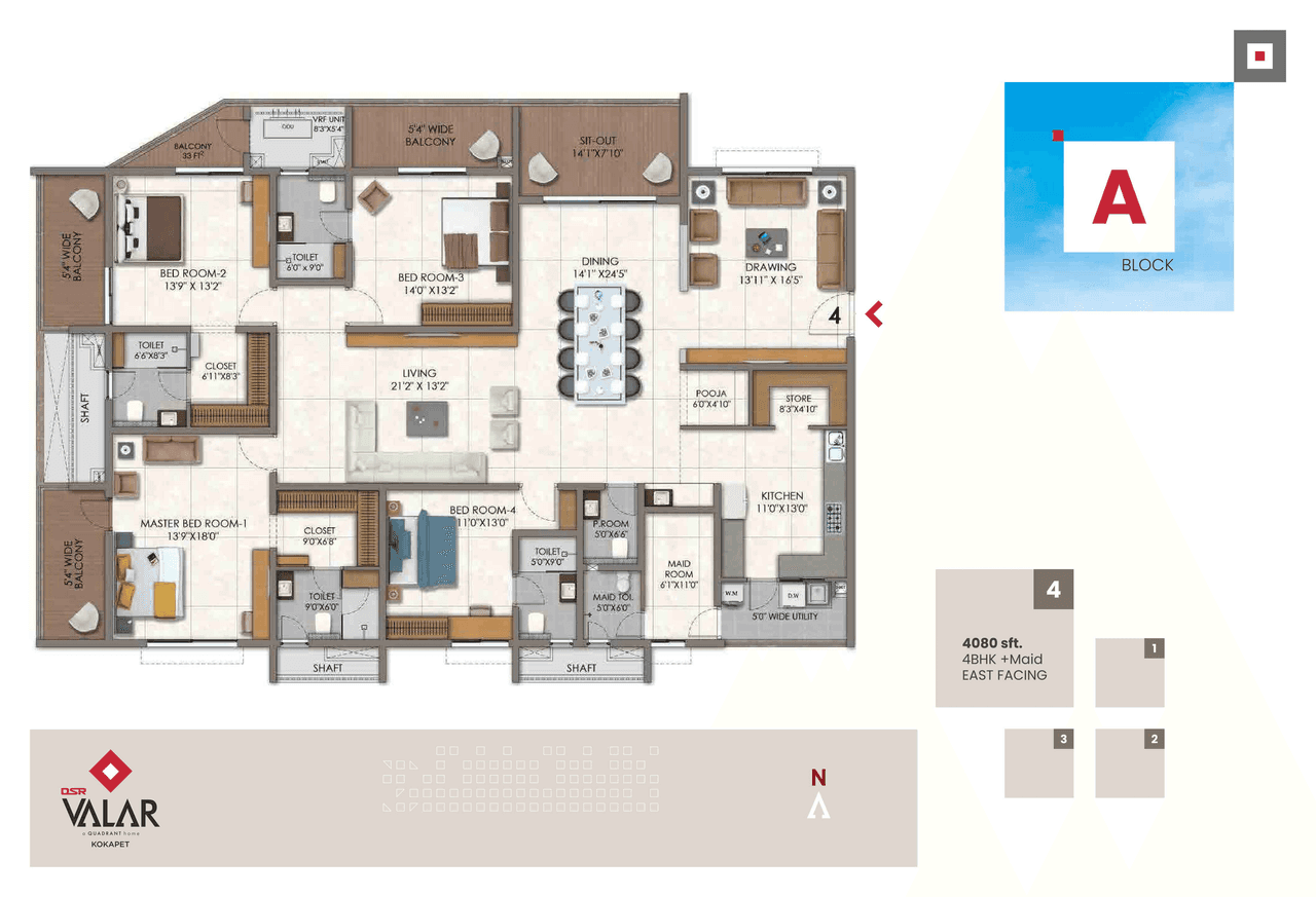 DSR Valar Unit plan - 2938 sq.ft.