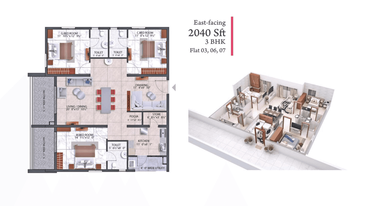 Hallmark Treasor Unit plan - 1428 sq.ft.