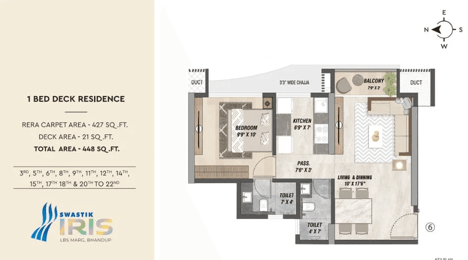 Unit plan - 448 sq.ft.