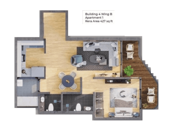 Avant Heritage Unit plan - 427 sq.ft.