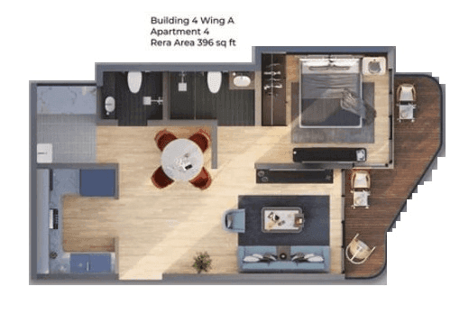 Avant Heritage Unit plan - 396 sq.ft.
