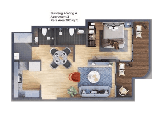 Avant Heritage Unit plan - 387 sq.ft.