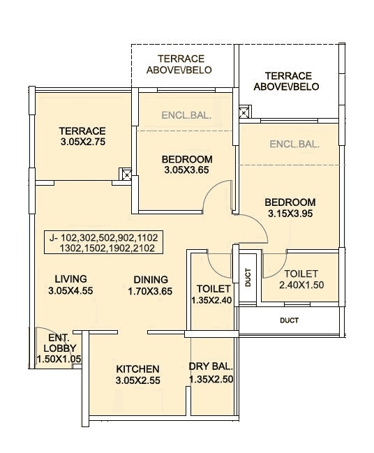 Amits Bloomfield Unit plan - 819 sq.ft.