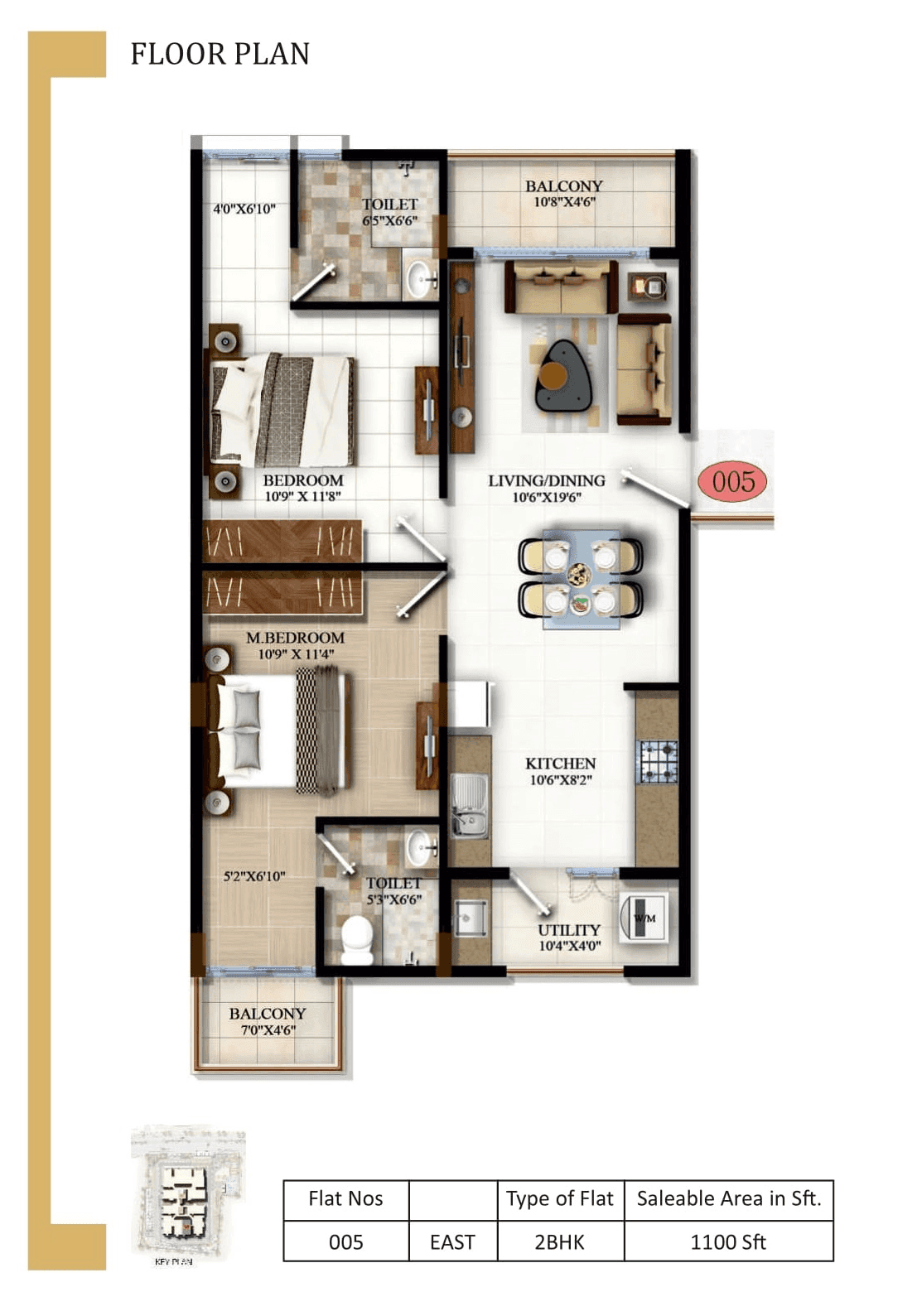 ATZ Areva Unit plan - 792 sq.ft.