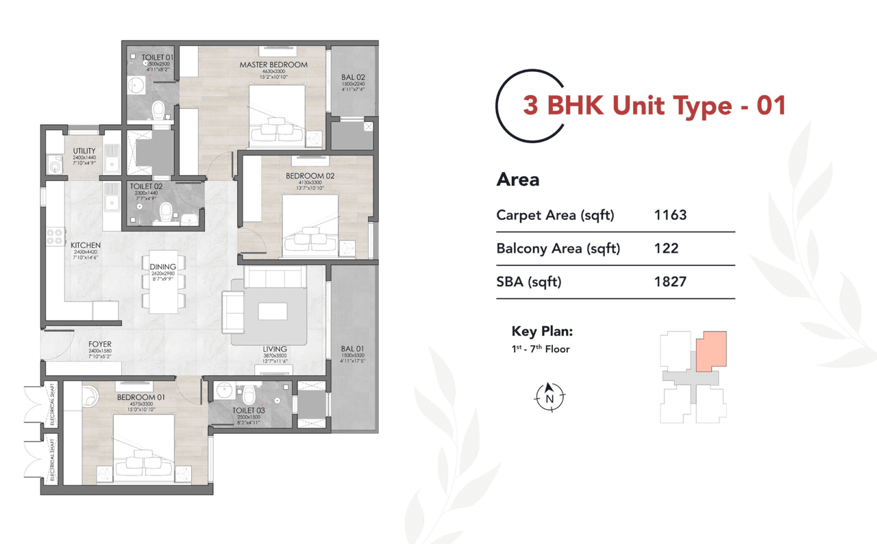 Suyug The 1 Unit plan - 1163 sq.ft.