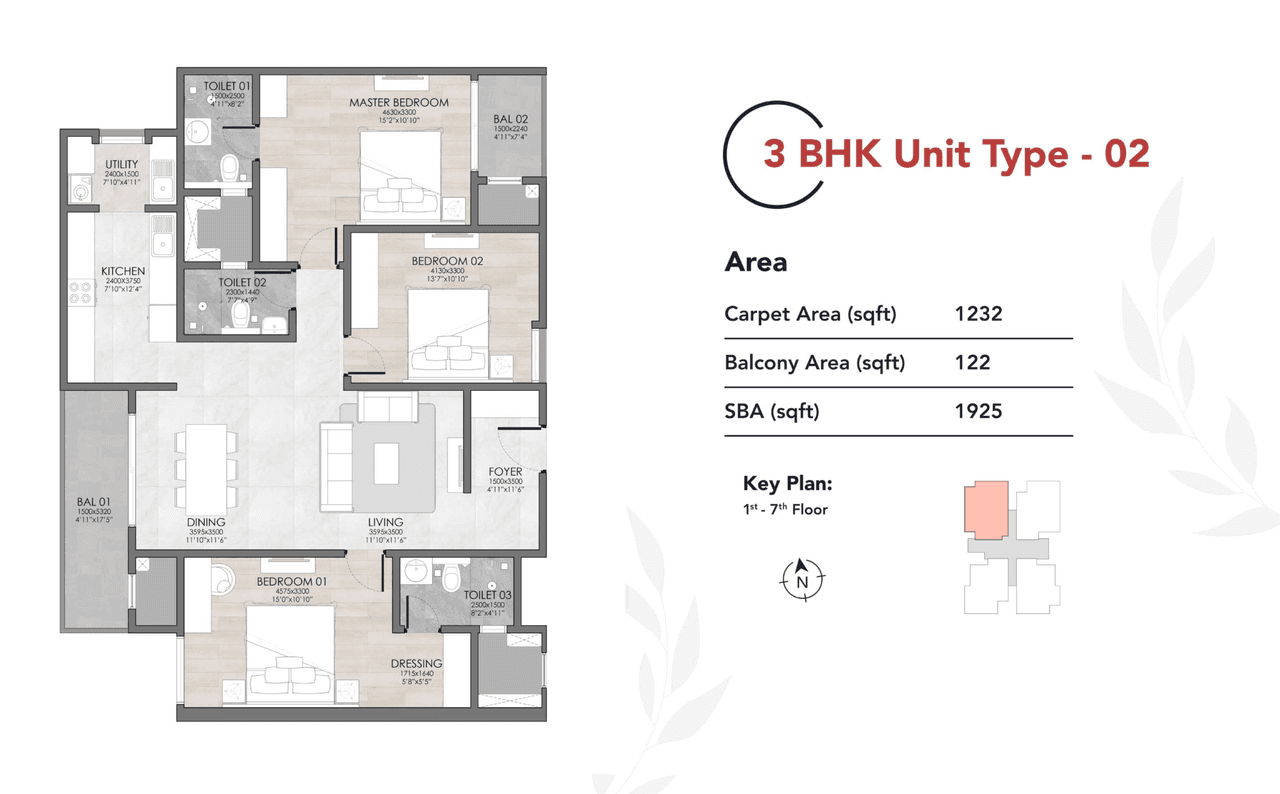 Suyug The 1 Unit plan - 1232 sq.ft.