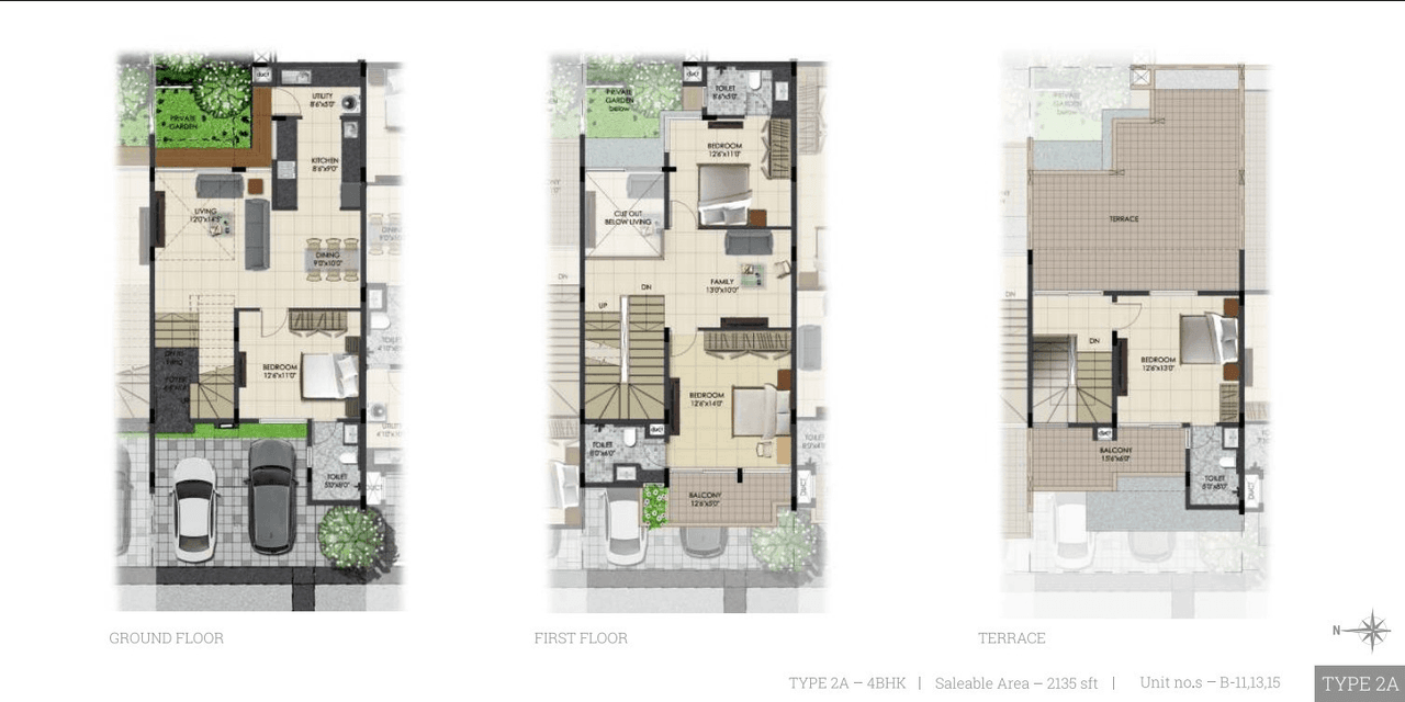 Urban Serenity Unit plan - 1484 sq.ft.