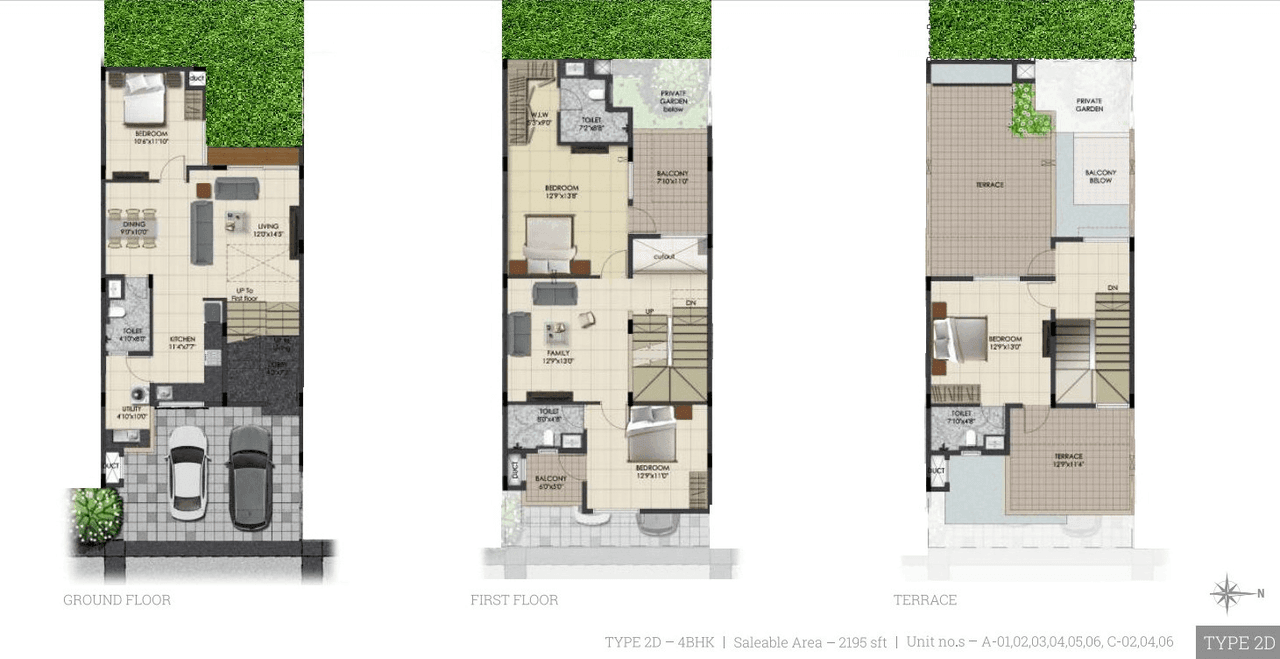 Urban Serenity Unit plan - 1536 sq.ft.