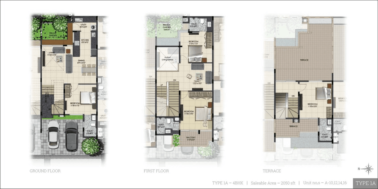 Urban Serenity Unit plan - 1561 sq.ft.