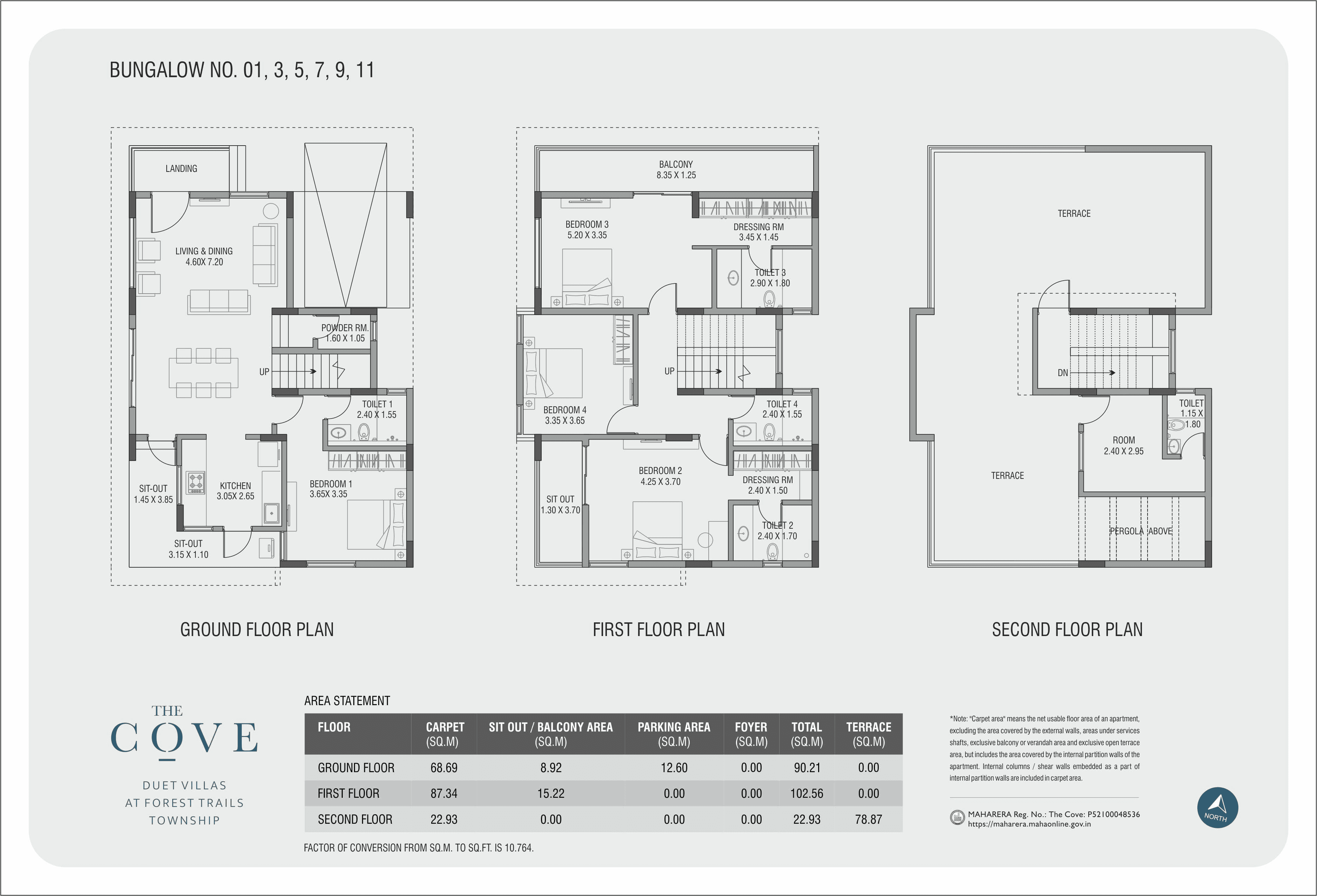 Paranjape The Cove Unit plan - 2330 sq.ft.