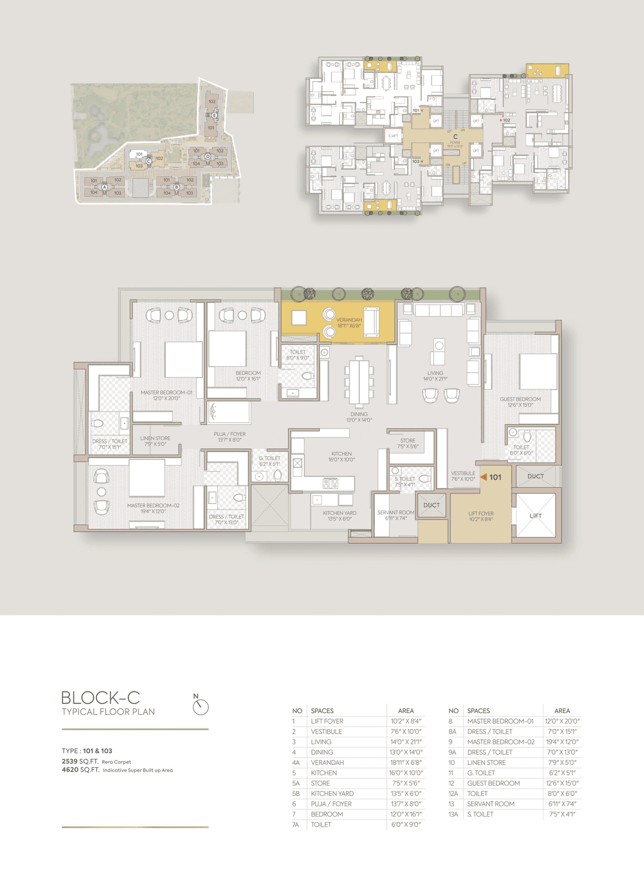 Aaryan Aranyam Unit plan - 2541 sq.ft.