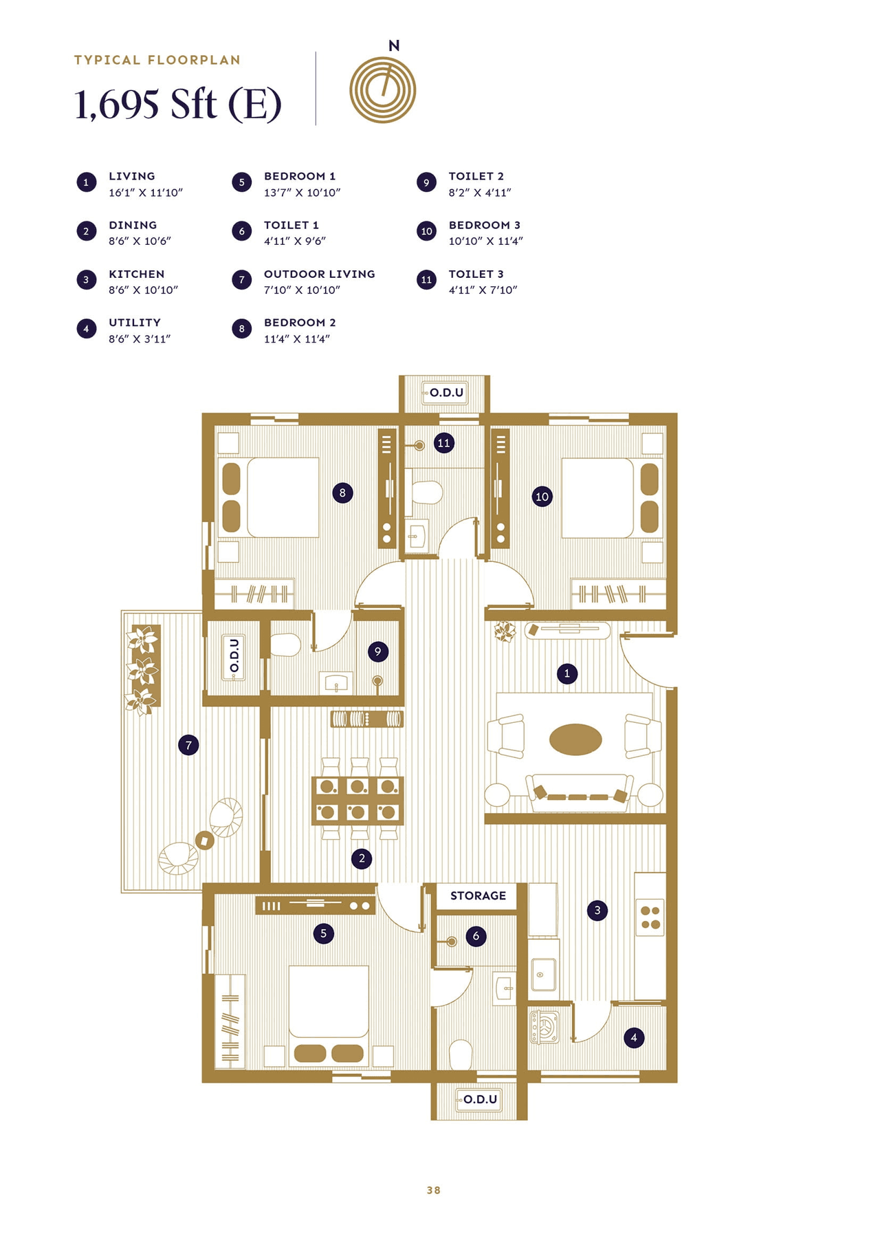 ASBL Loft Unit plan - 1050 sq.ft.