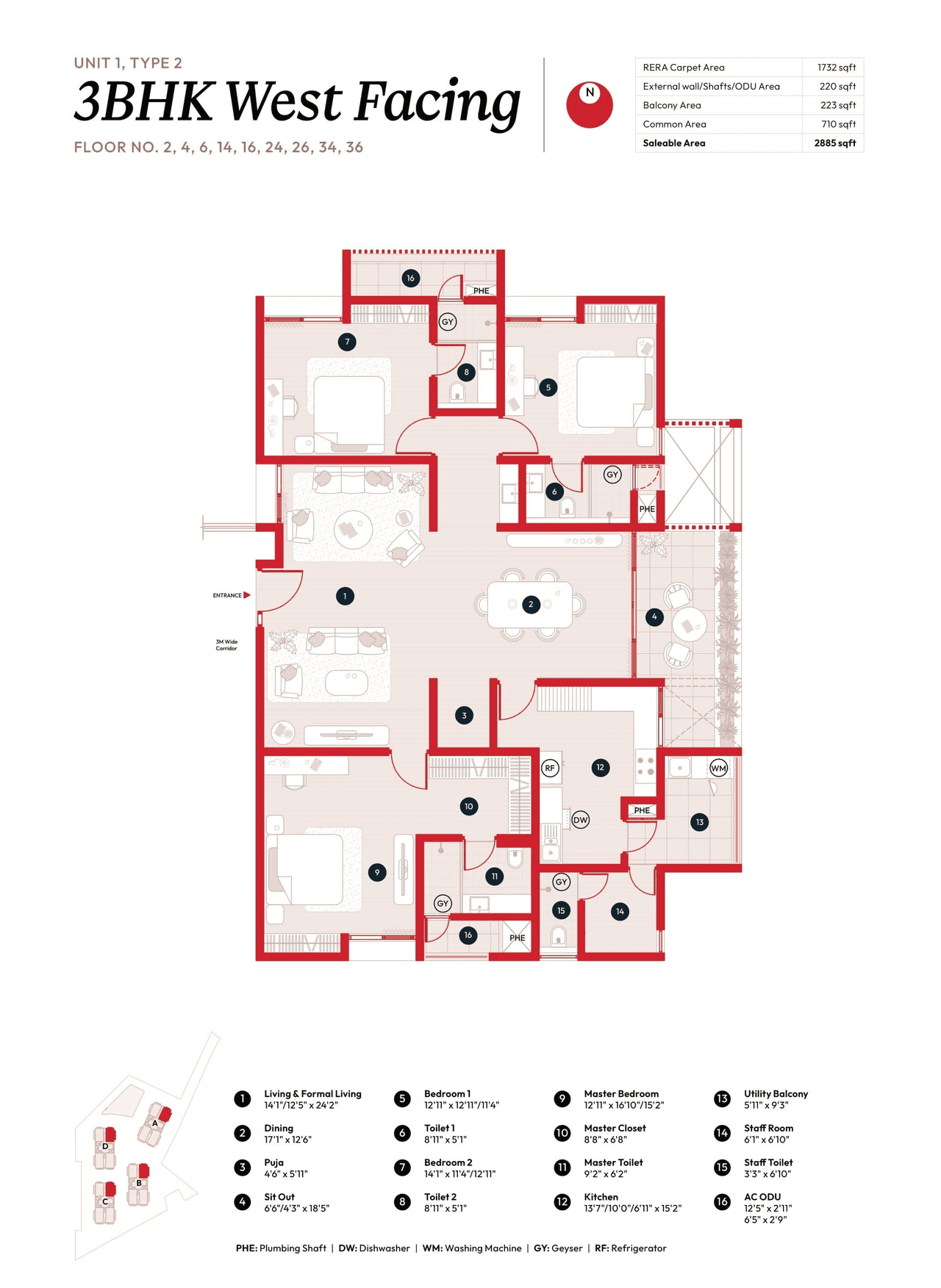 Song of The Sun Unit plan - 2019 sq.ft.