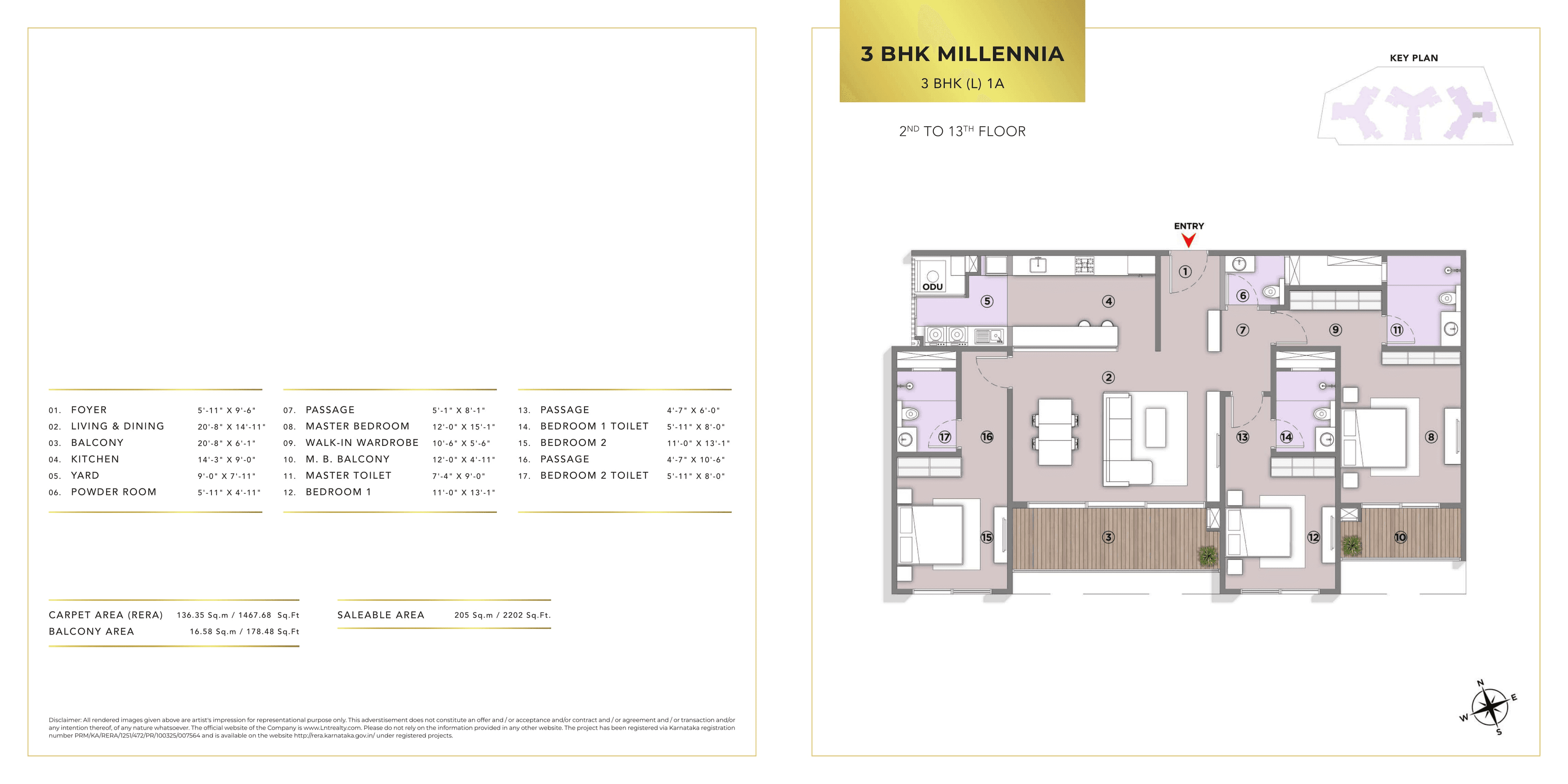 Unit plan - 1468 sq.ft.