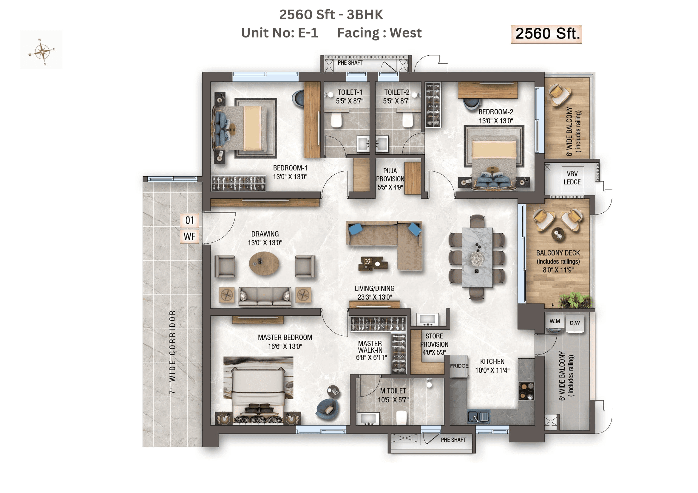 Unit plan - 1792 sq.ft.