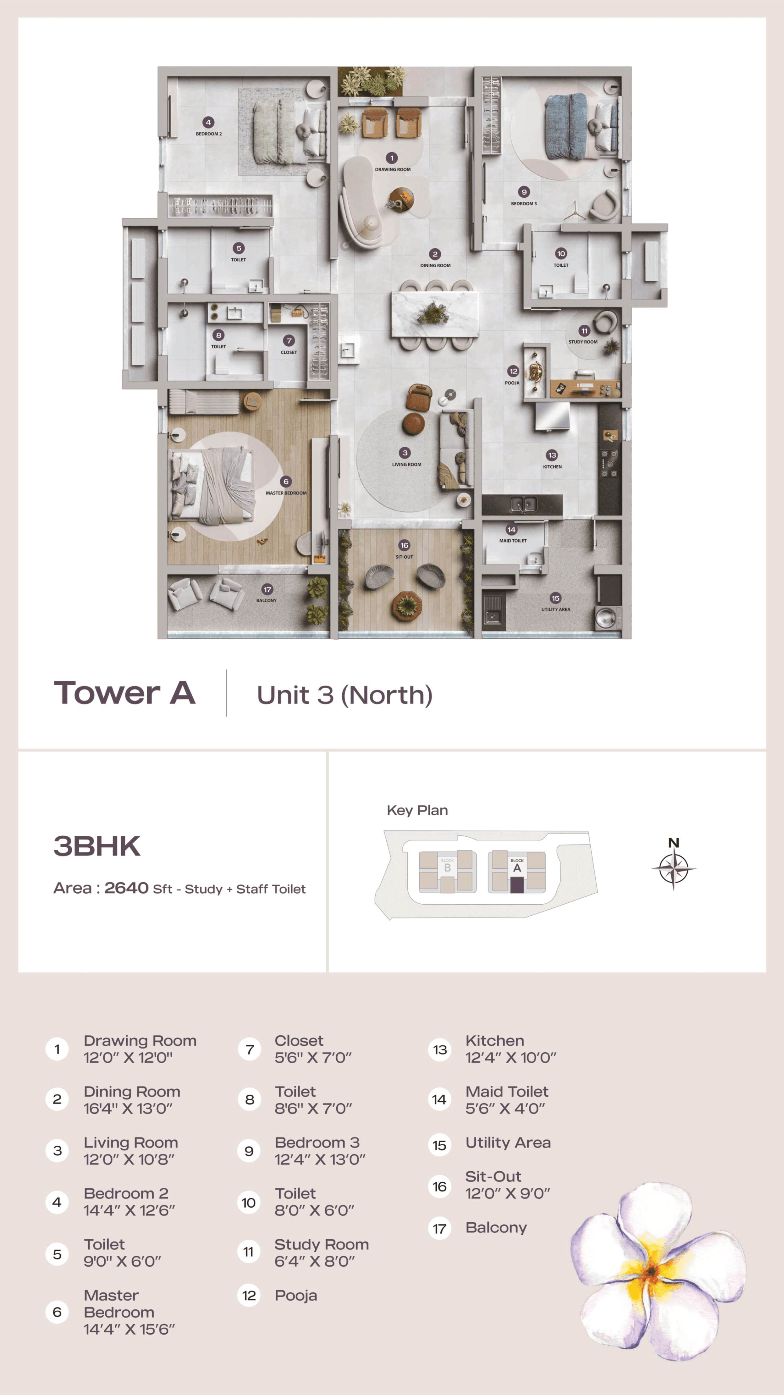 Unit plan - 1848 sq.ft.