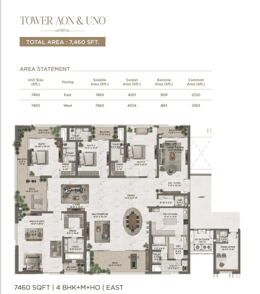 One by MSN Unit plan - 5222 sq.ft.