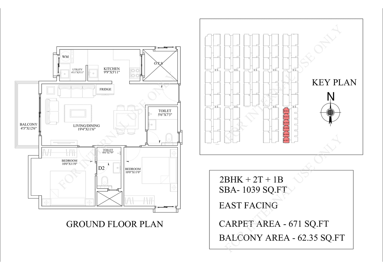 SBR Global Queensville Unit plan - 748 sq.ft.