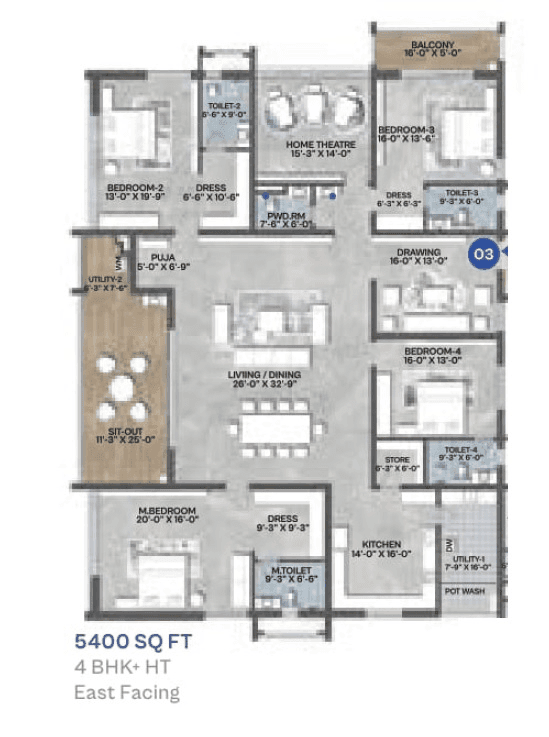 My Home Grava Unit plan - 3780 sq.ft.