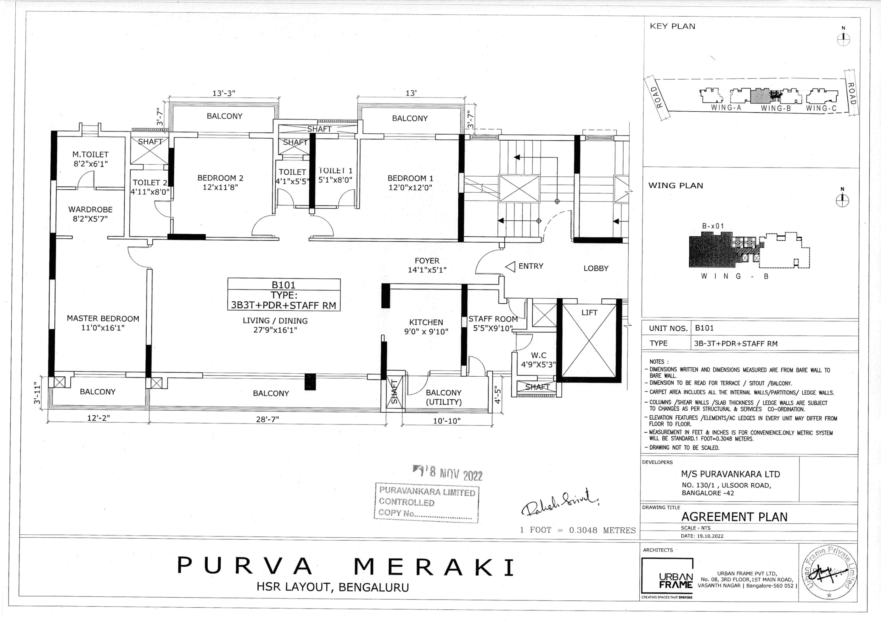 Unit plan - 1801 sq.ft.