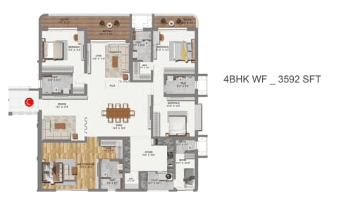 CINQ by Raghava Unit plan - 2586 sq.ft.