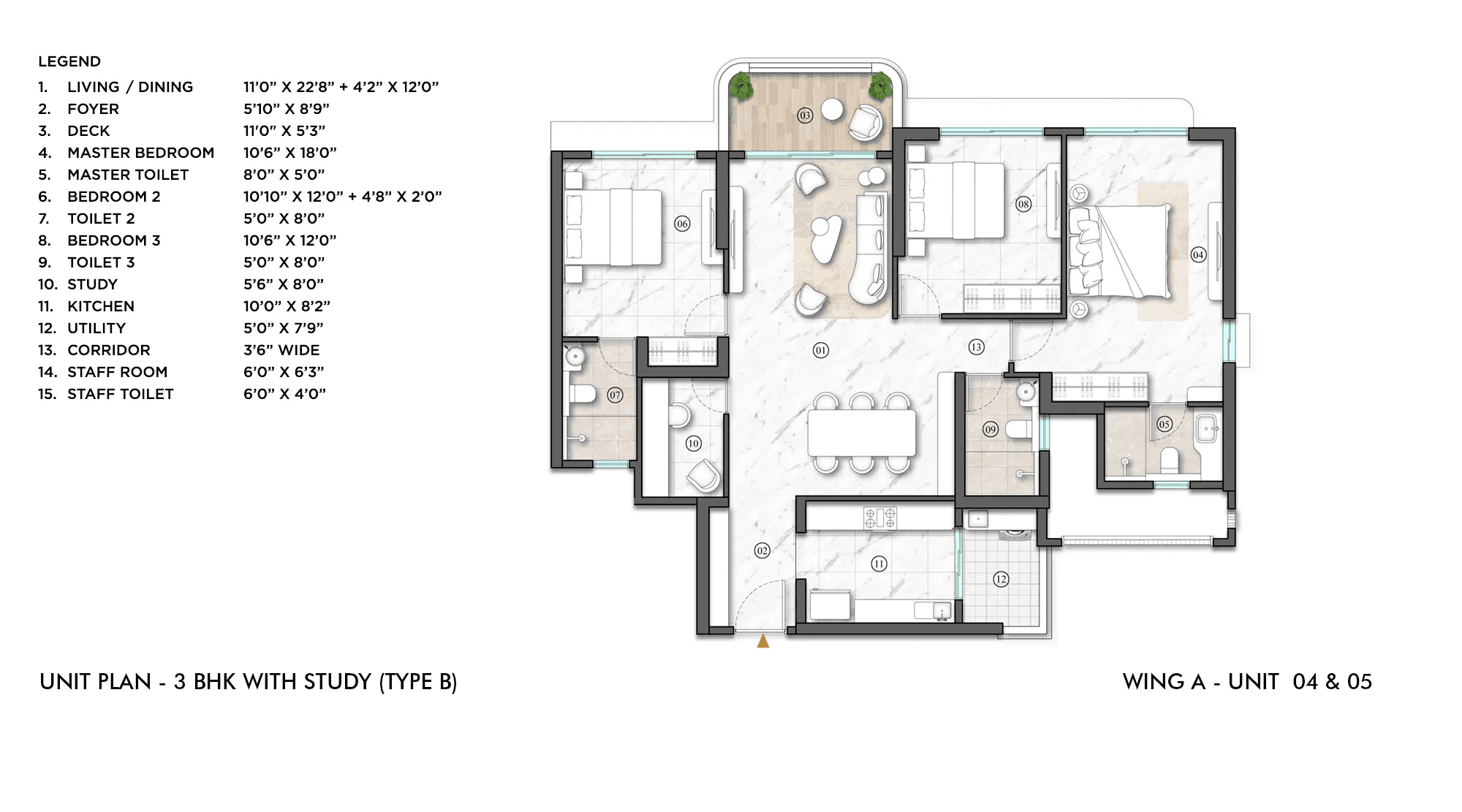 Unit plan - 1319 sq.ft.