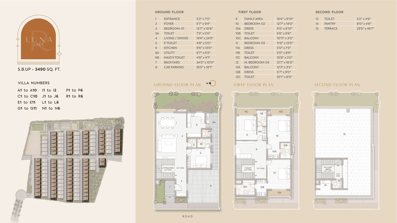 Goyal Riviera Uno Unit plan - 2523 sq.ft.