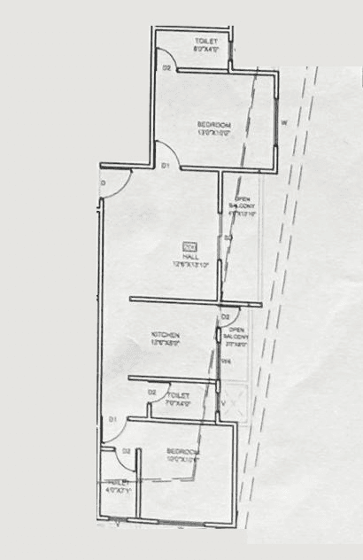 Samod Panora 276 Unit plan - 751 sq.ft.