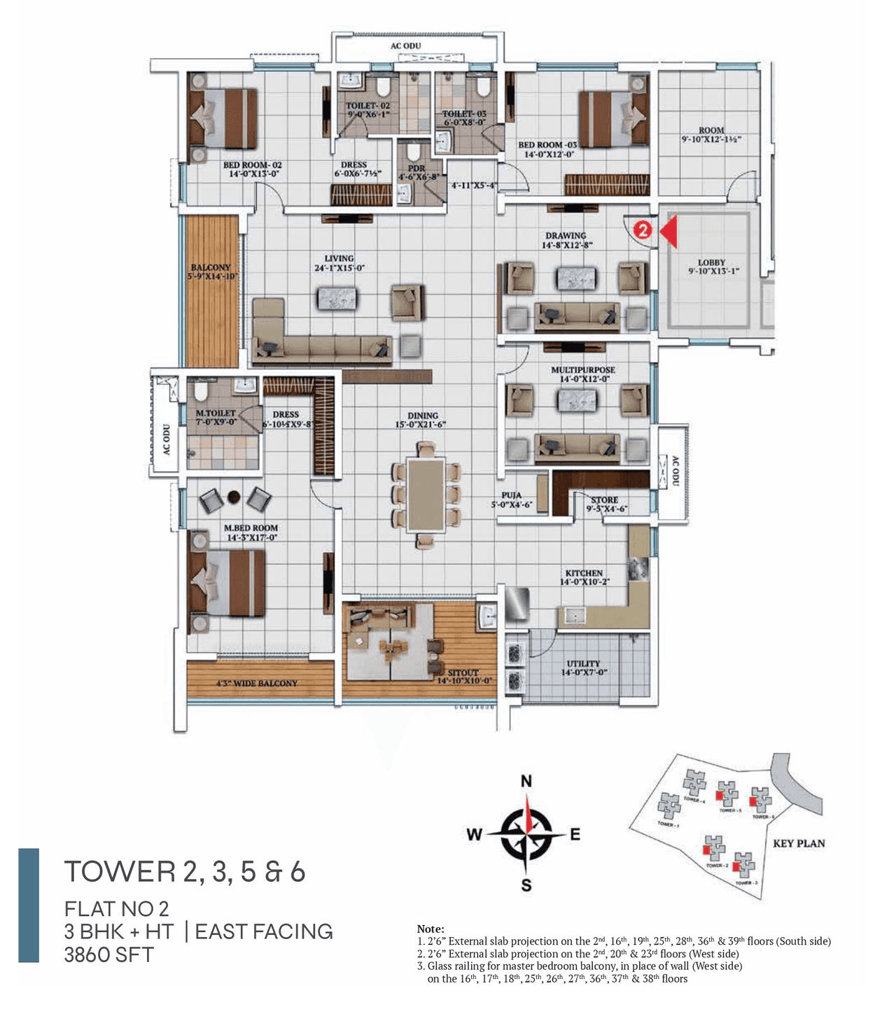 My Home Apas Unit plan - 2702 sq.ft.